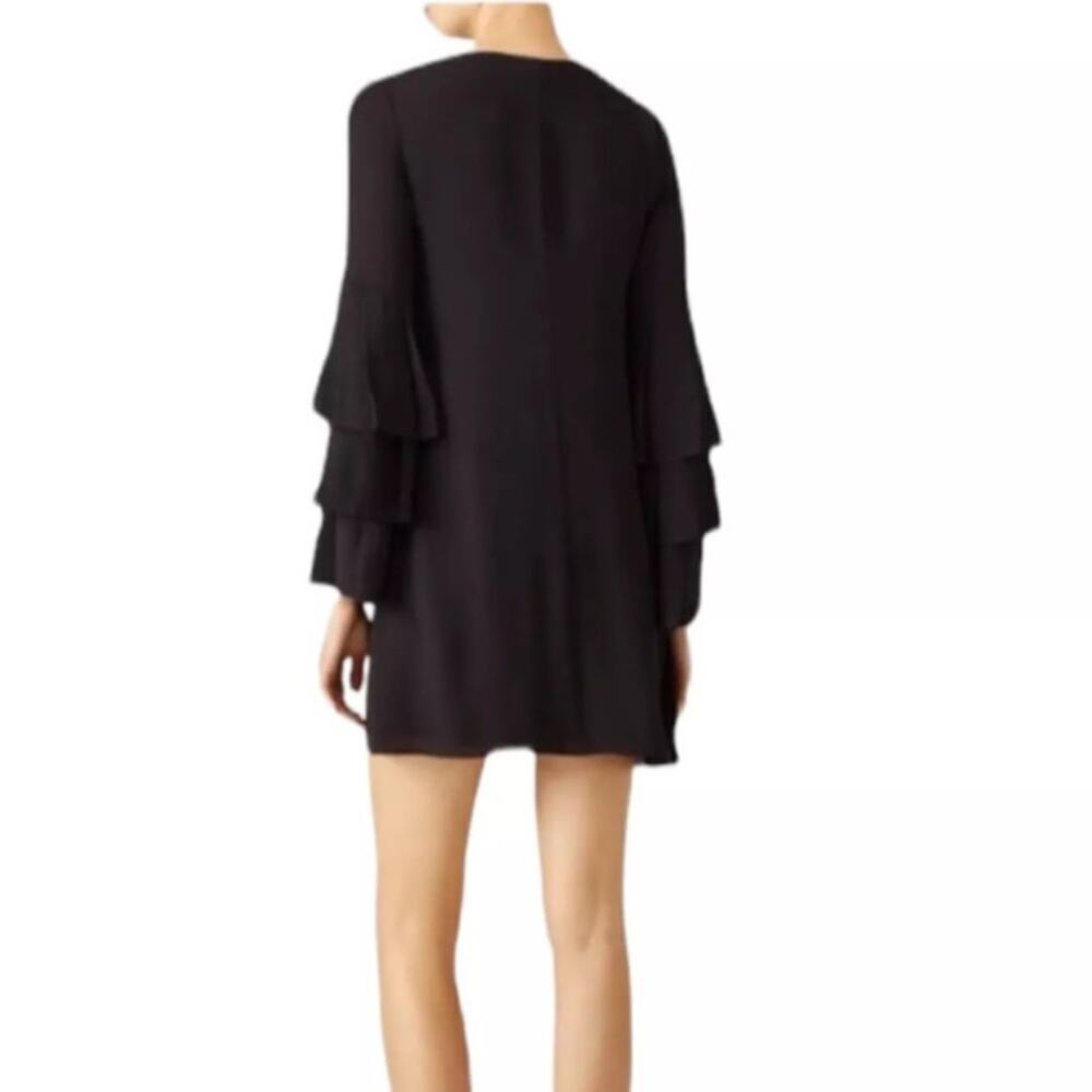 Bailey/44 Black Ruffled Sleeve Mini Dress Size Medium - Picture 2 of 12